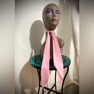 Vintage 1950s Women’s Scarf Tie - Pink - Neck, Hair, Waist, Wrist Accessory